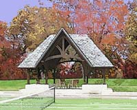 Heavy Timber Gazebo in Pennsylvania by Felhandler Steeneken Architects