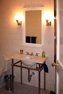 Bathroom with subway tile