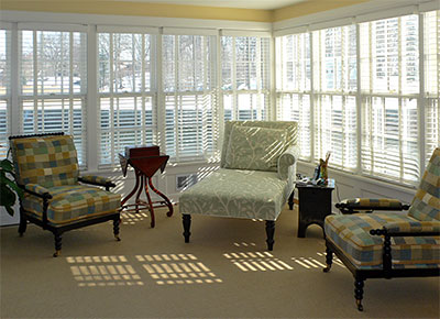 A porch was enclosed to create a Sun Room