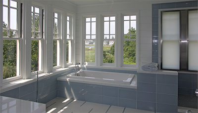 Master Bath has expansive views